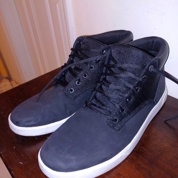 TIMBERLAND Black Leather / Fabric Chukka Boots, 13 - Picture 1 of 4